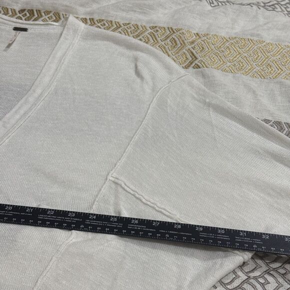 (R4) Free People Days Like This Cardigan Oversized Linen Blend White XS - Picture 10 of 13